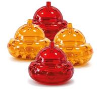 COM-FOUR® Set da 4 trappole per moscerini della frutta, cucina e casa | Cattura insetti riutilizzabili e riempibili per interni [Selezione variabile]