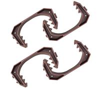 COM-FOUR Set di 4 clip per finestra, aprifinestre, fermapavetro, cunei per finestre, protezione per finestre e porte, fermaporta, 11 cm (set 2, 04 pezzi, marrone)