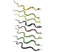 com-four® set di serpenti giocattolo in gomma - 8 pezzi realistici: cobra, vipera aspide, rettili assortiti in plastica morbida, ca. 34 cm [colori e modelli variabili] (08 pezzi - colorati)