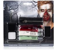 COM-FOUR® Set per il trucco con cerniera zombie, set per una fantastica