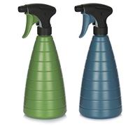 com-four® Spruzzatore di fiori 2x - flacone spray con filetto 28/400 per impianti di irrigazione - flacone spray per atomizzazione dell'acqua (2 pezzi - blu/oliva)