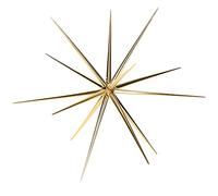 COM-FOUR® Stella di Natale da appendere - Stella decorativa per decorazioni natalizie, Capodanno, matrimonio e festa - Oro, Plastica