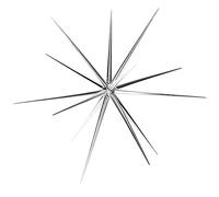 com-four® Stella di Natale da Appendere - Stella Decorativa per Natale, Capodanno e Matrimonio - Argento, Plastica