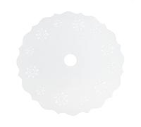 com-four® White Premium Coperta per Albero di Natale per Il Supporto dell'albero di Natale, Coperta Rotonda per L'Albero di Natale per L'Albero di Natale, Coperta in Feltro Ø ca. 90 cm