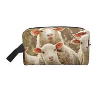COMAAM Aloha Tiki modello portatile di grande capacità borsa da viaggio per cosmetici e prodotti di lavaggio, Pecore E Agnelli, Taglia unica