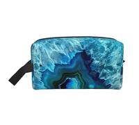 COMAAM Aloha Tiki modello portatile di grande capacità borsa da viaggio per cosmetici e prodotti di lavaggio, Blu acqua brillante, Taglia unica