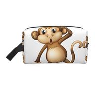 COMAAM Aloha Tiki modello portatile di grande capacità borsa da viaggio per cosmetici e prodotti di lavaggio, Scimmia carina, Taglia unica