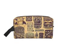 COMAAM Aloha Tiki modello portatile di grande capacità borsa da viaggio per cosmetici e prodotti di lavaggio, Motivo Aloha Tiki, Taglia unica