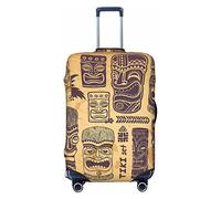COMAAM Aloha Tiki Pattern elastico vano bagagli copertura protettiva protettiva per bagagli adatto per bagagli di 45-81 cm, Motivo Aloha Tiki, X-Large