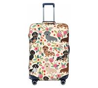 COMAAM Ballerina Dance - Copertura protettiva elastica per bagagli, adatta per bagagli di 45-81 cm, Cane Floreale, Medium