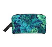 COMAAM Ballerina Dance Portable Grande Capacità Viaggio Wash Storage Bag Per Cosmetici E Forniture di Lavaggio, Foglie di palma tropicali, Taglia unica