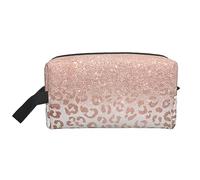 COMAAM Blu Polinesiano Maori Tribal Modello Portatile Grande Capacità Viaggio Lavaggio Sacchetto di Immagazzinaggio Per Cosmetici E Forniture Di Lavaggio, Glitter oro rosa., Taglia unica