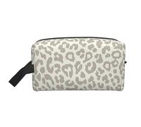 COMAAM Blu Polinesiano Maori Tribal Modello Portatile Grande Capacità Viaggio Lavaggio Sacchetto di Immagazzinaggio Per Cosmetici E Forniture Di Lavaggio, Leopardo Marrone, Taglia unica