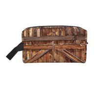 COMAAM Borsa da viaggio portatile di grande capacità della bandiera britannica per cosmetici e forniture di lavaggio, Porta del fienile, Taglia unica