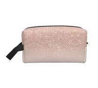 COMAAM Borsa di immagazzinaggio del lavaggio di viaggio di grande capacità portatile della carta da parati nera dell'oro per i cosmetici e, Carta da parati oro rosa, Taglia unica