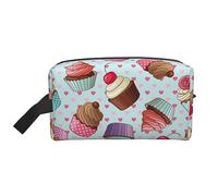 COMAAM Borsa portatile di immagazzinaggio del lavaggio di viaggio di grande capacità del modello del cupcake per i cosmetici ed i, Motivo cupcake, Taglia unica