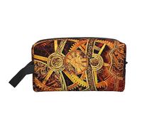 COMAAM Borsa portatile di immagazzinaggio del lavaggio di viaggio di grande capacità della bandiera irlandese per i cosmetici e le forniture, Raffreddare Steampunk Ingranaggi, Taglia unica