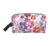 COMAAM Borsa portatile di immagazzinaggio del lavaggio di viaggio di grande capacità della bandiera irlandese per i cosmetici e le forniture, Stampa floreale hawaiana, Taglia unica