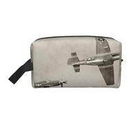 COMAAM Borsa portatile di immagazzinaggio del lavaggio di viaggio di grande capacità della libreria della libreria per i cosmetici e le forniture di lavaggio, Aeroplano della seconda guerra mondiale,