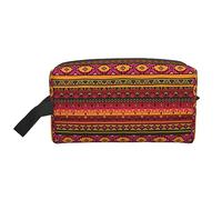 COMAAM Borsa portatile di immagazzinaggio del lavaggio di viaggio di grande capacità della libreria della libreria per i cosmetici e le forniture di lavaggio, Messicano Folk Art Boho, Taglia unica