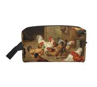 COMAAM Borsa portatile di immagazzinaggio del lavaggio di viaggio di grande capacità di sport di basket per i cosmetici e i, Allevamento di galline di pollo arrosto, Taglia unica