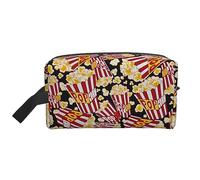 COMAAM Carino Pomerania Portatile Grande Capacità Viaggio Lavaggio Sacchetto di Immagazzinaggio Per Cosmetici E Forniture Di Lavaggio, Stampa Popcorn, Taglia unica