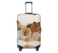COMAAM Carino Pomeranian elastico vano bagagli copertura protettiva copertura protettiva adatto per bagagli di 45-81 cm, Carino Pomerania, X-Large