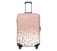 COMAAM Copertura protettiva per bagagli, con motivo tribale maori polinesiano, elastico, blu, Glitter oro rosa., Large