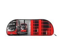 COMAAM Divertente borsa portaoggetti in pelle a forma di rana da yoga, grande capacità, adatta per riporre penne e cosmetici, Telefono England Uk Londra, Taglia unica, Astuccio portamatite