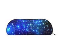 COMAAM Divertente borsa portaoggetti in pelle per racchette da tennis e palline da tennis, grande capacità, adatta per riporre penne e cosmetici, Stelle splendenti blu, Taglia unica, Astuccio