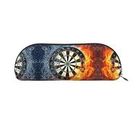 COMAAM Divertente borsa portaoggetti in pelle per racchette da tennis e palline da tennis, grande capacità, adatta per riporre penne e cosmetici, Tavola per freccette., Taglia unica, Astuccio