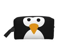 COMAAM Divertente Yoga Frog Portatile Grande Capacità di Viaggio Lavaggio Sacchetto di Immagazzinaggio Per Cosmetici E Forniture Di Lavaggio, Simpatico pinguino., Taglia unica