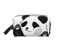 COMAAM Divertente Yoga Frog Portatile Grande Capacità di Viaggio Lavaggio Sacchetto di Immagazzinaggio Per Cosmetici E Forniture Di Lavaggio, Panda divertente, Taglia unica