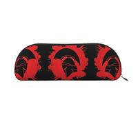 COMAAM Library Bookshelf Book Leather Half Round Storage Bag Large Capacity Pen Pencil Bag adatto per riporre penne e cosmetici, Casco Guerriero Spartano, Taglia unica, Astuccio portamatite