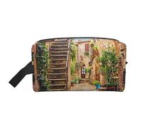 COMAAM Red Skulls - Borsa da viaggio portatile di grande capacità, per cosmetici e prodotti di lavaggio, Strada Italiana, Taglia unica