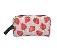COMAAM Red Skulls - Borsa da viaggio portatile di grande capacità, per cosmetici e prodotti di lavaggio, Fragola, Taglia unica