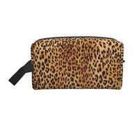 COMAAM Red Skulls - Borsa da viaggio portatile di grande capacità, per cosmetici e prodotti di lavaggio, Stampa leopardata, Taglia unica
