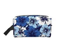 COMAAM Rosa Foglie Camo Portatile Grande Capacità Viaggio Wash Storage Bag Per Cosmetici E Forniture Di Lavaggio, Ibisco Blu, Taglia unica