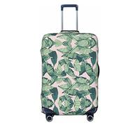 COMAAM Skunk - Copertura protettiva elastica per bagagliaio, adatta per bagagli di 45-81 cm, Foglie Di Palma Verde Rosa, Large