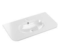 Comad Pure lavabo 80x46 cm semicircolare da mobile bianco PURE WHITE GLOSS UM 80-46
