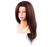Comair 7000798 - Testina per gomito, capelli umani con busto, colore: Marrone