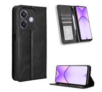 COMAKU Cover a Libro OPPO A40/ A40m, Custodia a Portafoglio in Pelle con Supporto e Chiusura Magnetica Compatible per OPPO A40/ A40m - Nero