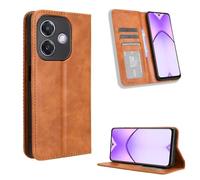 COMAKU Cover a Libro OPPO A40/ A40m, Custodia a Portafoglio in Pelle con Supporto e Chiusura Magnetica Compatible per OPPO A40/ A40m - Marrone