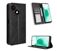 COMAKU Cover a Libro ZTE Blade A35e, Custodia a Portafoglio in Pelle con Supporto e Chiusura Magnetica Compatible per ZTE Blade A35e - Nero