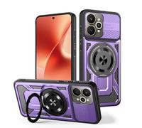 COMAKU Cover Armor per Oppo Reno 15 5G, Custodia TPU+PC Antiurto con Anello Supporto Case [Protezione Fotocamera Cover] - Viola