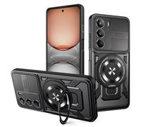 COMAKU Cover Armor per Realme 14X 5G / Realme C75 4G, Custodia TPU+PC Antiurto con Anello Supporto Case [Protezione Fotocamera Cover] - Nero