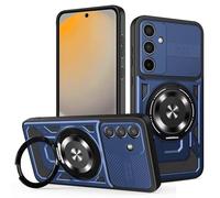 COMAKU Cover Armor per Samsung Galaxy A17 4G/5G/A26, Custodia TPU+PC Antiurto con Anello Supporto Case [Protezione Fotocamera Cover] - Blu