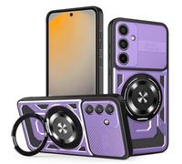 COMAKU Cover Armor per Samsung Galaxy A57 5G, Custodia TPU+PC Antiurto con Anello Supporto Case [Protezione Fotocamera Cover] - Viola