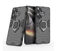 COMAKU Cover Armor per Xiaomi Poco F6 5G, Custodia TPU+PC Antiurto con Anello Supporto - Nero