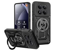 COMAKU Cover Armor per Xiaomi Redmi Note 15 4G, Custodia TPU+PC Antiurto con Anello Supporto Case [Protezione Fotocamera Cover] - Nero